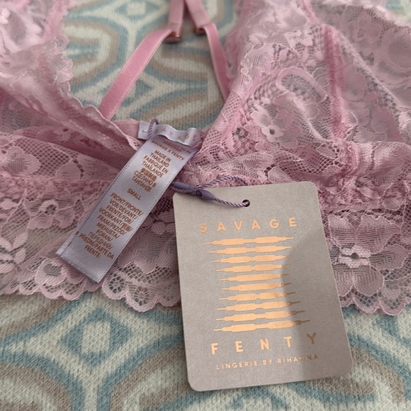 SAVAGE X FENTY • Racerback Lace Bralette in Unicorn Pink - Picture 7 of 10